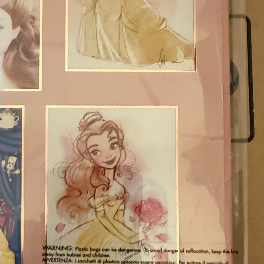 Disney Belle Lithograph in Pink and Gold - Picture 6 of 8